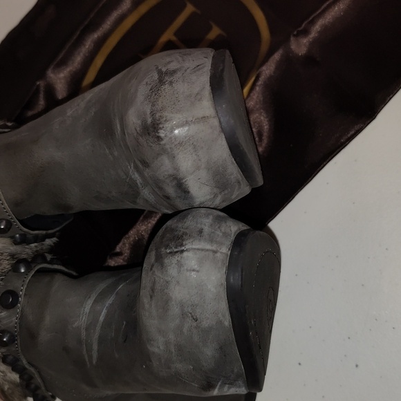 Rare ASH Rabbit top w/hammer nail accents sz European 37  Wedge booties - Picture 4 of 12